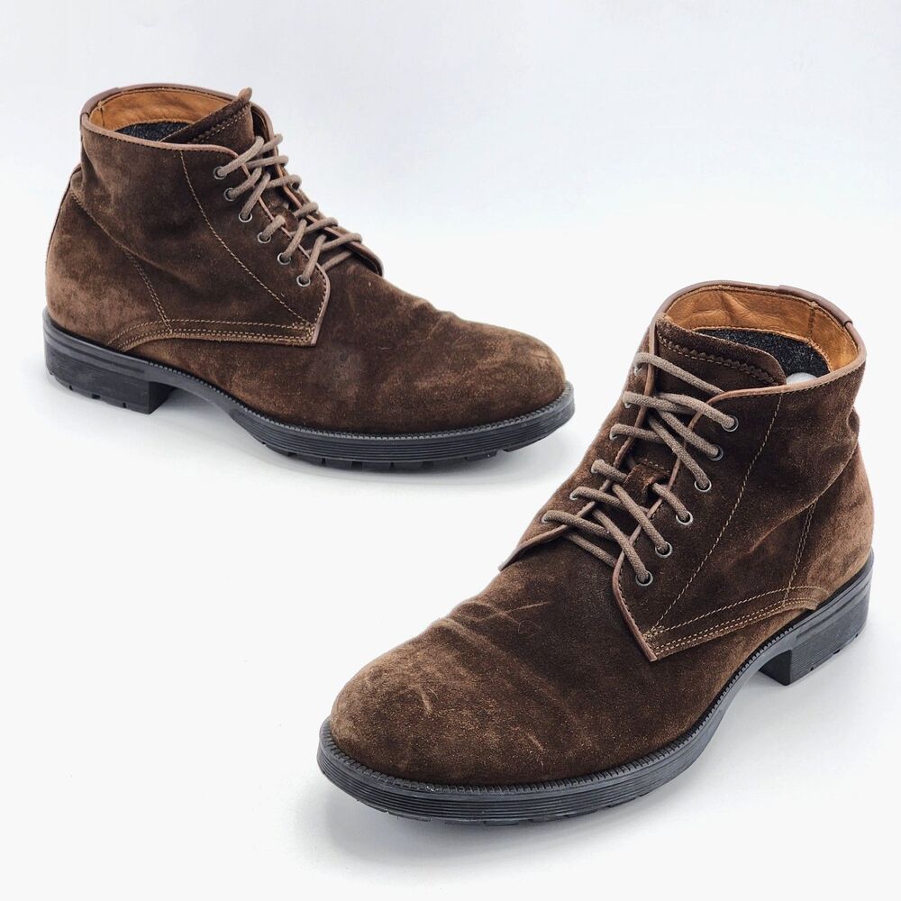 Aquatalia Harvey Weatherproof Suede Leather Lace Up Chukka Boots Men's 9.5 US